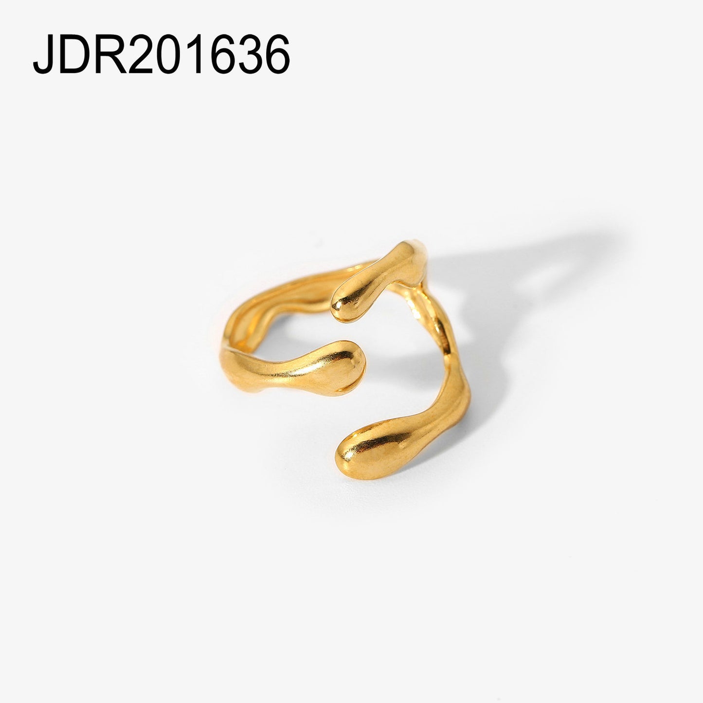 Geometric Chain Cross Open Ring For Women