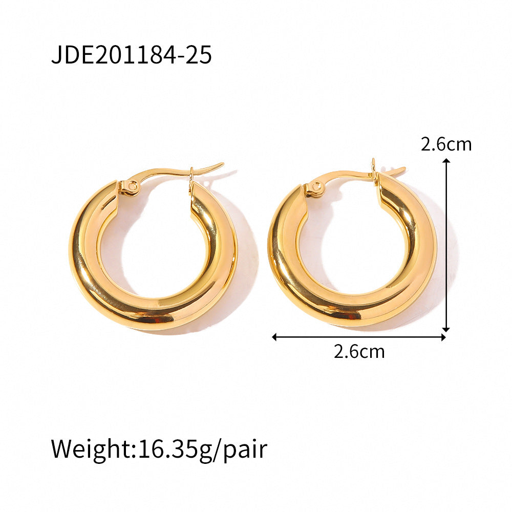 French Circle Non-fading Earrings