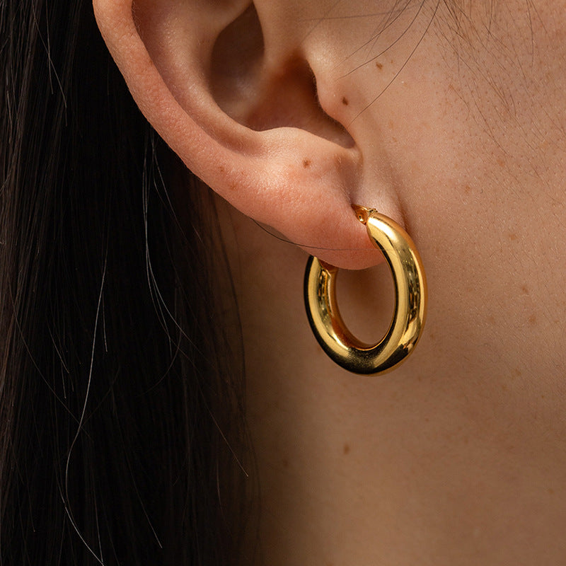 French Circle Non-fading Earrings